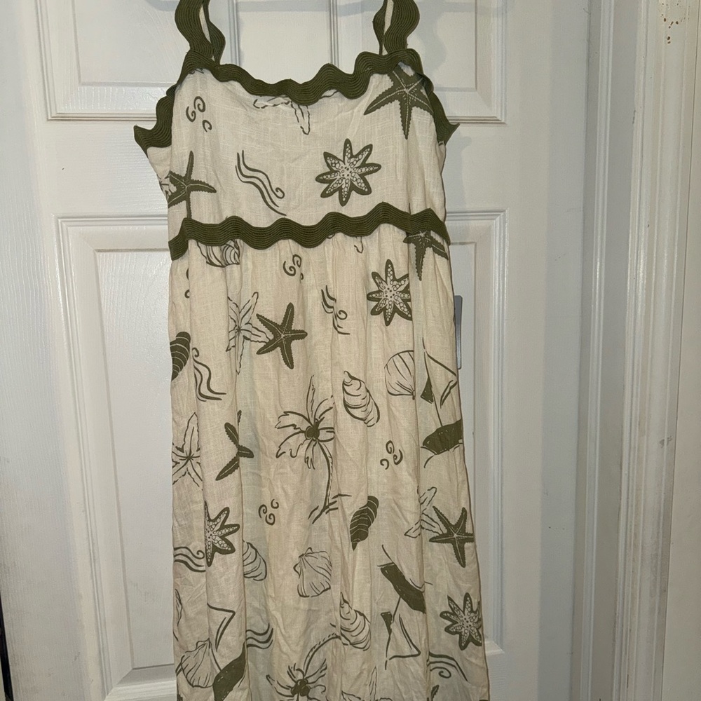 Nordstrom Dress in Cream and Green
